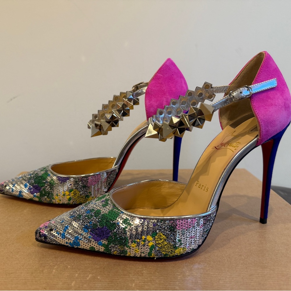 Christian Louboutin Planet Chic Multicolor Heel, 39.5